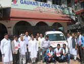 Provided Ambulances to Gauhati lions Eye Hospital,Gauhati  as part of 40th Anniversary - 40 Ambulances across India